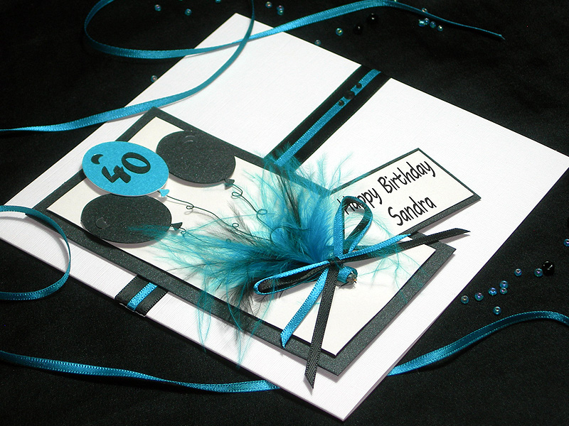 Manhattan Black & Turquiose birthday card Manhattan Black & Turquiose birthday card