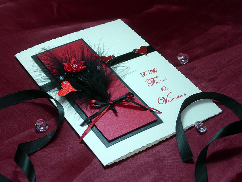 Handmade luxury valentines card - Bella Handmade luxury valentines card - Bella