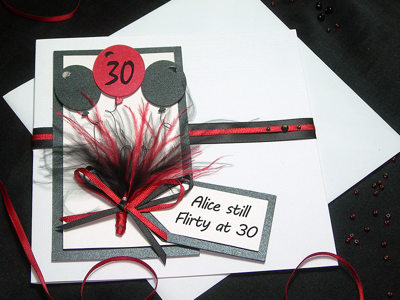 Manhattan Black & Red – Handmade birthday card Manhattan Black & Red – Handmade birthday card
