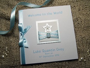Hot Off the Crafting Mat: Little Star New Baby Card in Blue & Pink