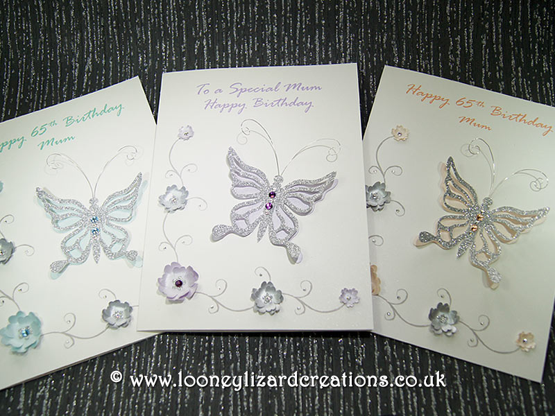 Birthday cards in a choice of different colours