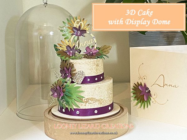 3D Celebration Cake with Display Dome