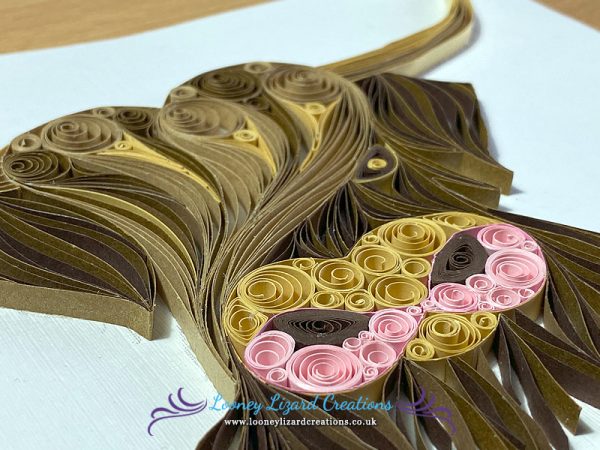 paper quilled highland cow