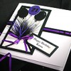 'Manhattan - Black & Purple' - Handmade Birthday Card