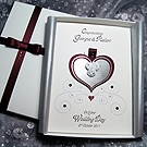 Click to view 'Cinderella - Burgundy' Luxury Handmade Wedding Card 'Cinderella - Burgundy' Luxury Handmade Wedding Card