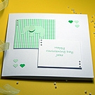 Click to view Elissa - Green - Handmade Christening Card Elissa - Green - Handmade Christening Card