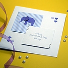 Click to view Elissa - Purple - Handmade Christening Card Elissa - Purple - Handmade Christening Card