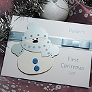 Click to view 'Nole Frost' - Baby Boy Handmade 1st Christmas Card 'Nole Frost' - Baby Boy Handmade 1st Christmas Card