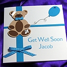 Click to view 'Billy Bear' Handmade Get Well Soon Card 'Billy Bear' Handmade Get Well Soon Card