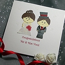 Click to view Teenie Mr & Mrs - Handmade Wedding Card Teenie Mr & Mrs - Handmade Wedding Card