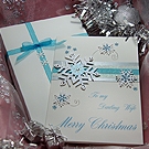 Click to view 'White Christmas' Luxury Handmade Christmas Card 'White Christmas' Luxury Handmade Christmas Card