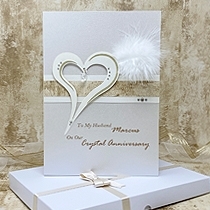 Product shot for: Crystal - Luxury Handmade Anniversary Card