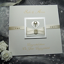 Product shot for: Pearl - Handmade Engagement Card
