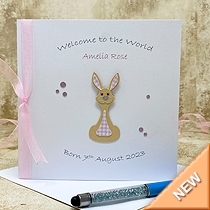 Product shot for: Lil' Bunny - Personalised New Baby Card