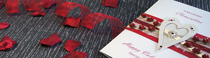Luxury romantic valentines cards featuring heart, roses