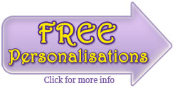 Free personalisations on this handmade card