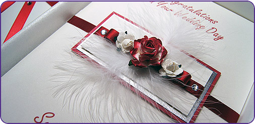 Monica luxury handmade wedding card
