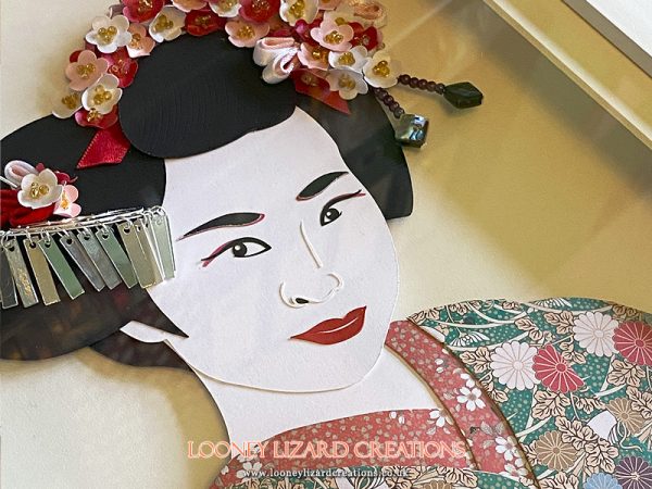 maiko created from paper and embellished with beads