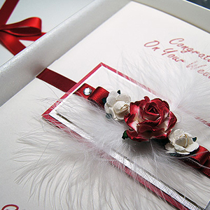 Picture featuring a Wedding card