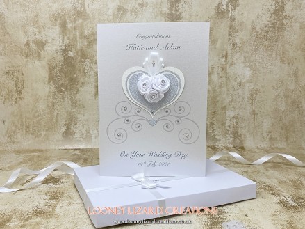 Cinderella Blue - Luxury Wedding Card with decorated box