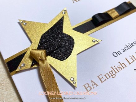 Star Achievement: Personalised Graduation Card, Available in Gold, Pink, Red and Silver