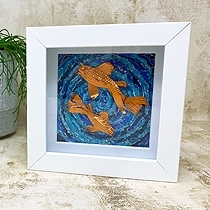Product shot for: Butterfly Koi - Mixed Media Art Frame
