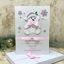 Product shot for: Christmas Bear - Luxury Baby's 1st Christmas Card