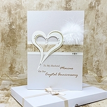 Product shot for: Crystal - Luxury Handmade Anniversary Card