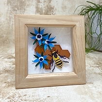 Product shot for: Honey Bee & Borage - Paper Art Frame