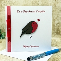 Product shot for: Lil' Robin - Handmade Christmas Card