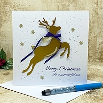 Product shot for: Prancer - Handmade Christmas Card