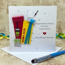 Product shot for: Splash of Paint - Handmade New Home Card