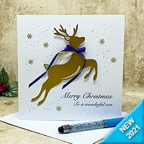 Product shot for: Prancer - Handmade Christmas Card