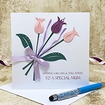 Product shot for: Tulips - Handmade Get Well Card