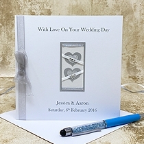 Product shot for: Two Hearts - Handmade Wedding Card