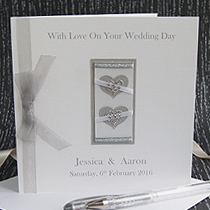 Product shot for: Two Hearts - Handmade Wedding Card