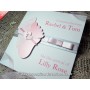 Cherished: Features a cute little pair of baby feet and ten little toes! Available in Pink or Blue