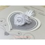 Cinderella - Featuring a trio of handmade large white ribbon roses.
