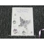 Grace - Luxury handmade birthday card, featuring a larger butterfly with wire and crystal detail.