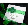 Lucky clover - Featuring large green glittery four-leafed clover