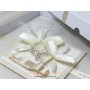 Kirika: Featuring handmade paper orchids in a mix of cream and ivory