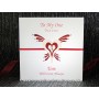 My Heart Flutters - personalised with your own special message of love.