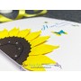 Solar - Each sunflower petal is curved & hand embossed.
