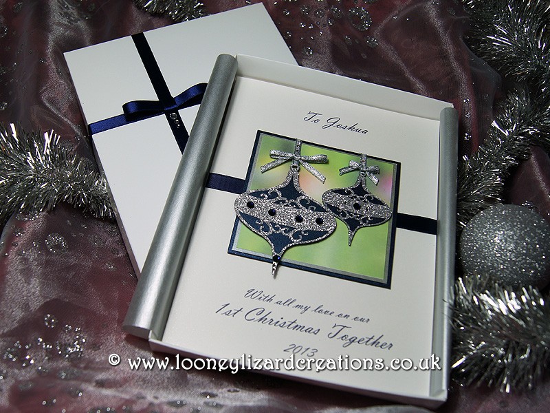 xmas love cards Card Baubles  Christmas Luxury  Handmade Christmas