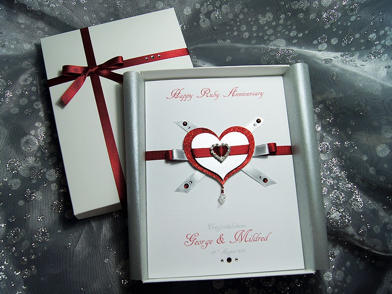 Everlasting Luxury Handmade Anniversary Card