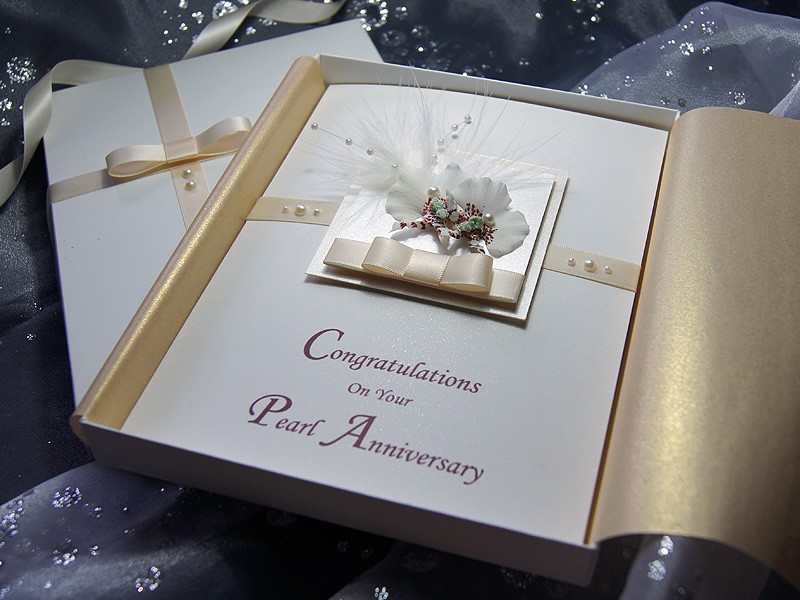 Kirika Handmade Luxury  Anniversary  Card 