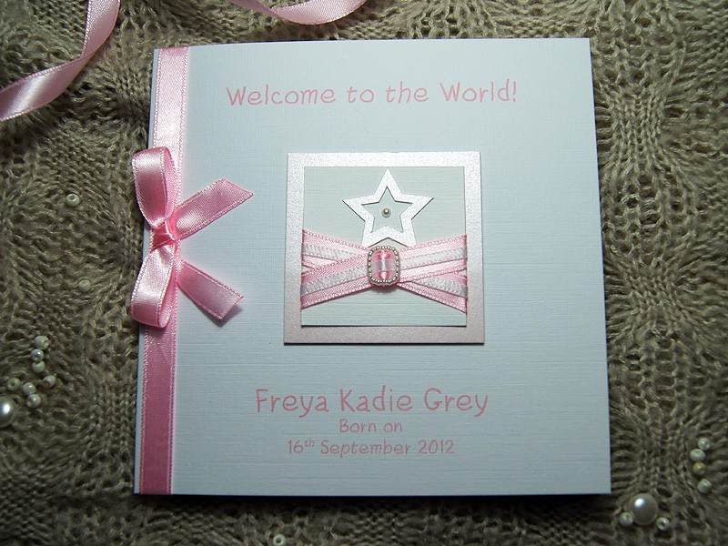 girl card greeting birthday Little Baby Handmade Card New Star girl card greeting birthday Little Baby Handmade Card New Star