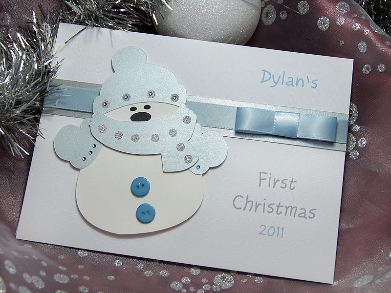 Noel Frost - Baby's Handmade 1st Christmas Card