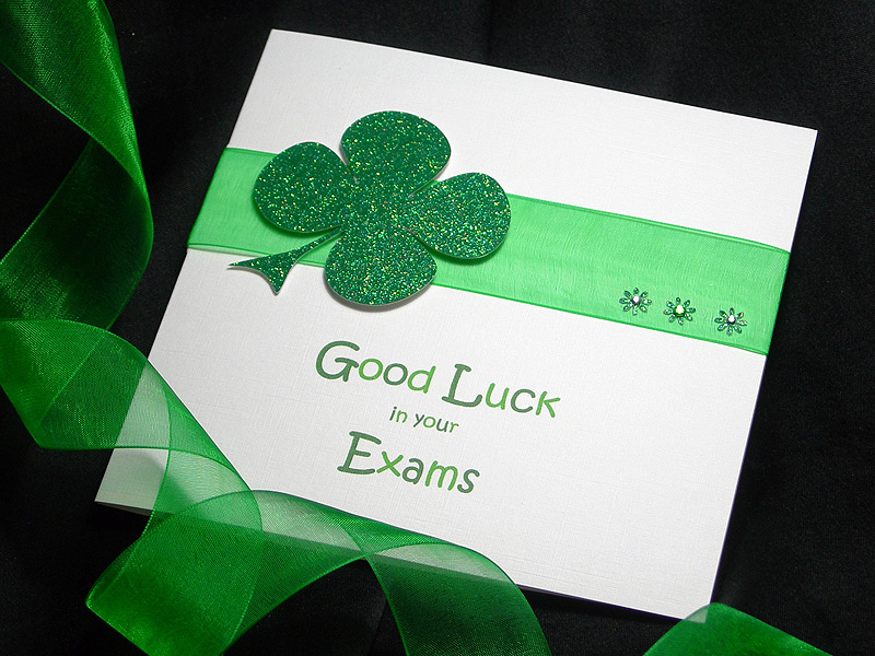 'Lucky Clover' - Good Luck Handmade Card